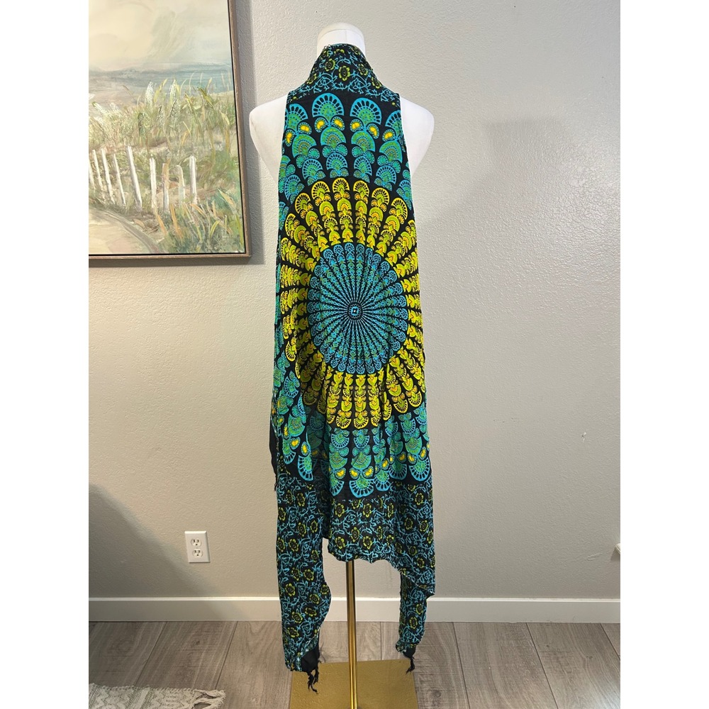 Boho Mandala Tassel Duster Vest Festival Beach Cover Up One Size